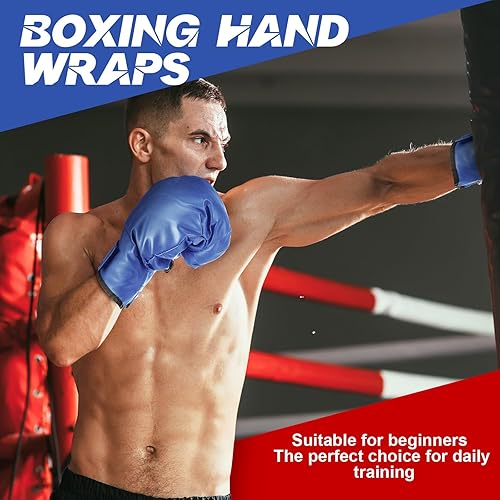 Miniatura 5 de Kanayu Juego de boxeo de 14 piezas que incluye 2 pares de guantes de boxeo de 16 onzas, casco y envolturas de mano, protectores bucales, regalos