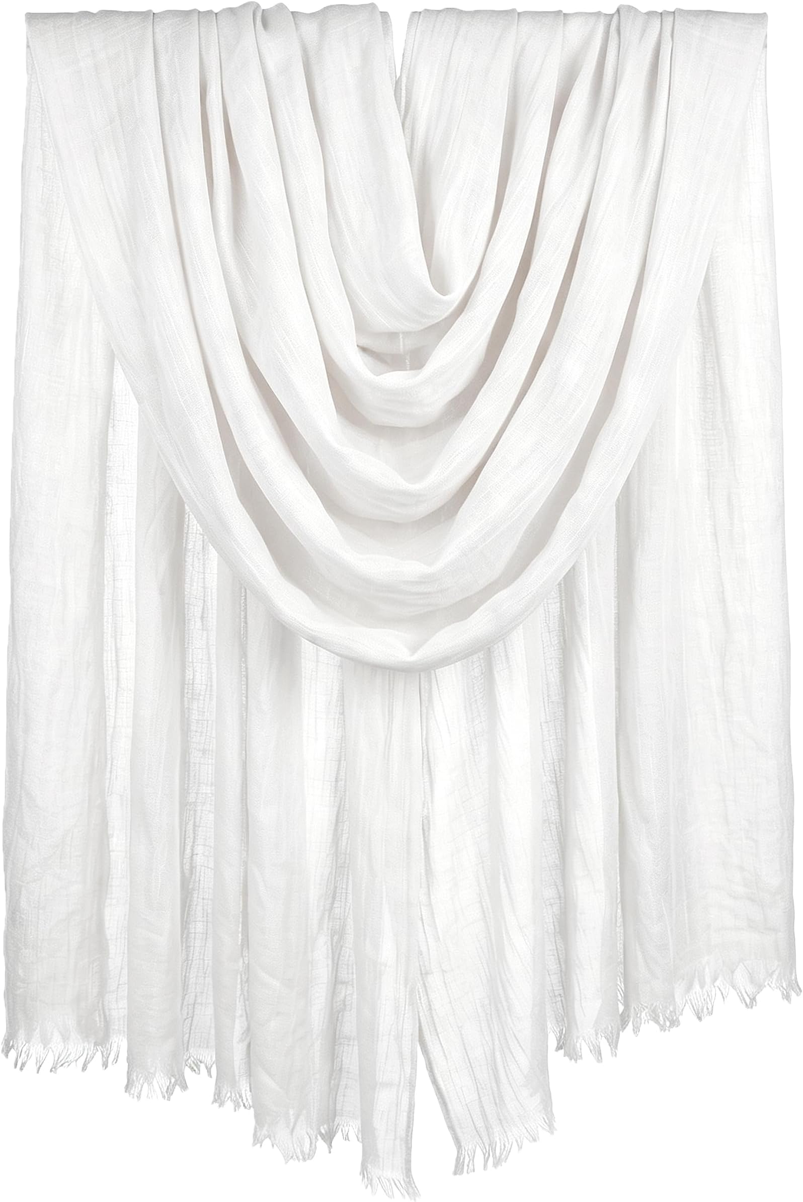 Women Summer Scarfs Large Long Lightweight Linen Beach Gauze Shawl Wrap 75”×43”