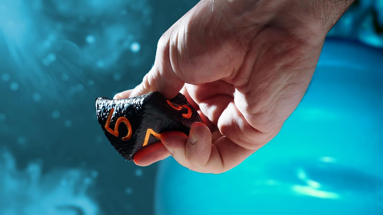 Asteroid Dice Set - Oversized Squishy Foam Dice - Full Polyhedral Dice Set for DND and RPGs - D4 D6 D8 D12 D20 D100 (Silver)