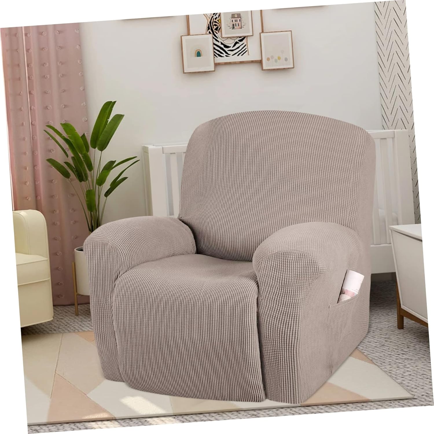 Polar Fleece Recliner Slipcover Sofa Cover Seat Cushion Chaise Lounge Cover Couch Protector Hotel