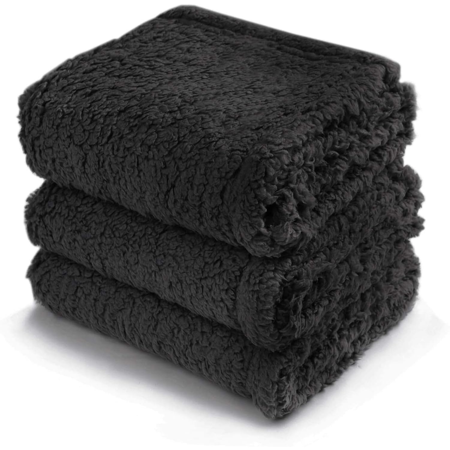 Wlian Waterproof Dog Blanket, Large 80x100cm Reversible Pet Throw – Soft, Durable & Washable Sofa or Bed Protector, Black