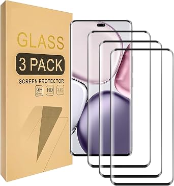 3 Pack Compatible for Honor X9c Screen Protector Tempered Glass,Case Friendly [9H Hardness] Compatible with Honor X9c Screen Protector