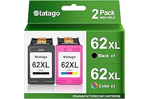 62XL Ink Cartridges for HP Envy 7640 Printers