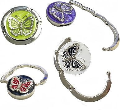 4Pc Foldable Butterfly Purse Hook Table Hook Hanger 1.37x3.5in
