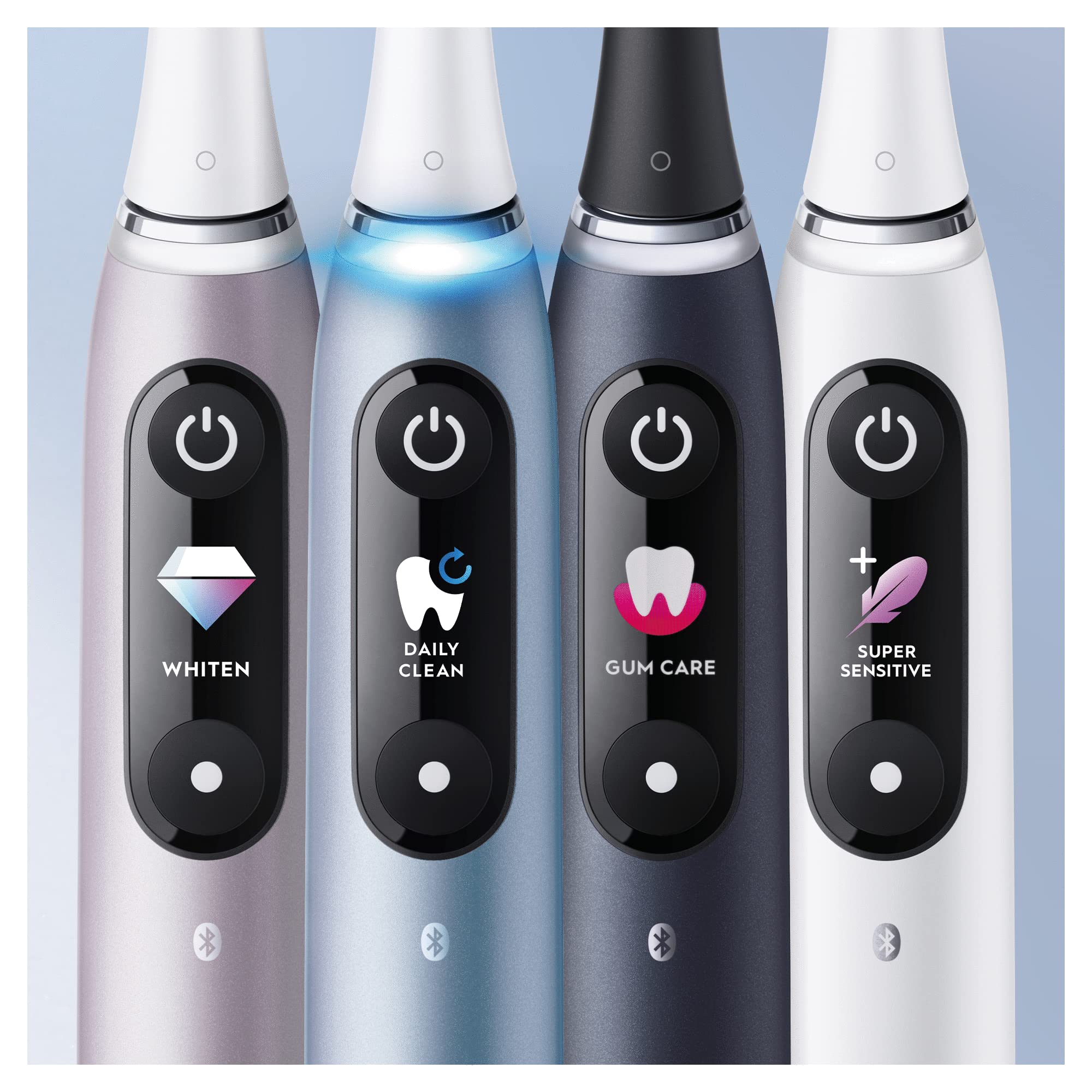 Oral-B Cepillo de dientes eléctrico iO Serie 9, edición especial, se conecta a la aplicación móvil Oral-B, con tecnología magnética iO, estuche de viaje con función de carga, bolsa de cosméticos, azul