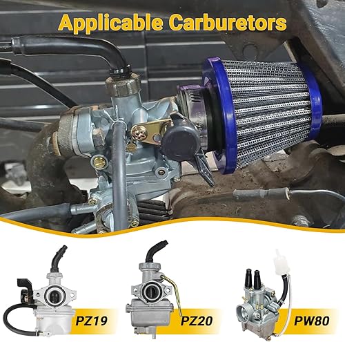 Vista 5 de HIAORS Filtro de aire de 1.378 in compatible con Motovox MVX70 MVX70CC MVX110 Mini Dirt Bike 50cc 70cc 80cc 90cc 110cc 125cc Taotao Sunl Baja Roketa