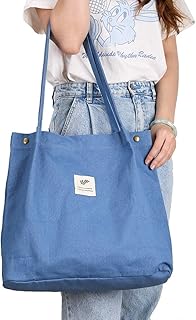 large blue tote bag