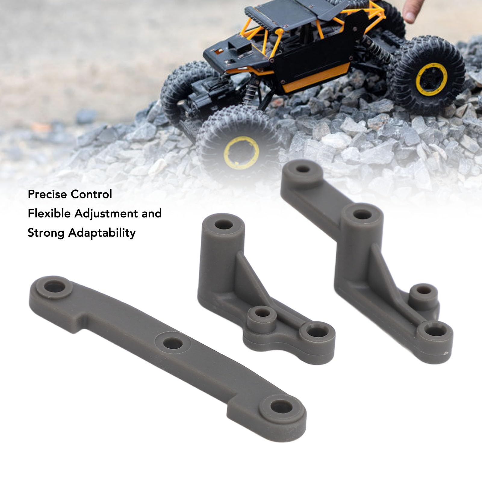 Ensemble De Direction De Voiture Télécommandée, Plaque De Renfort De Bras Oscillant RC Pour Voiture Télécommandée 124008 124010