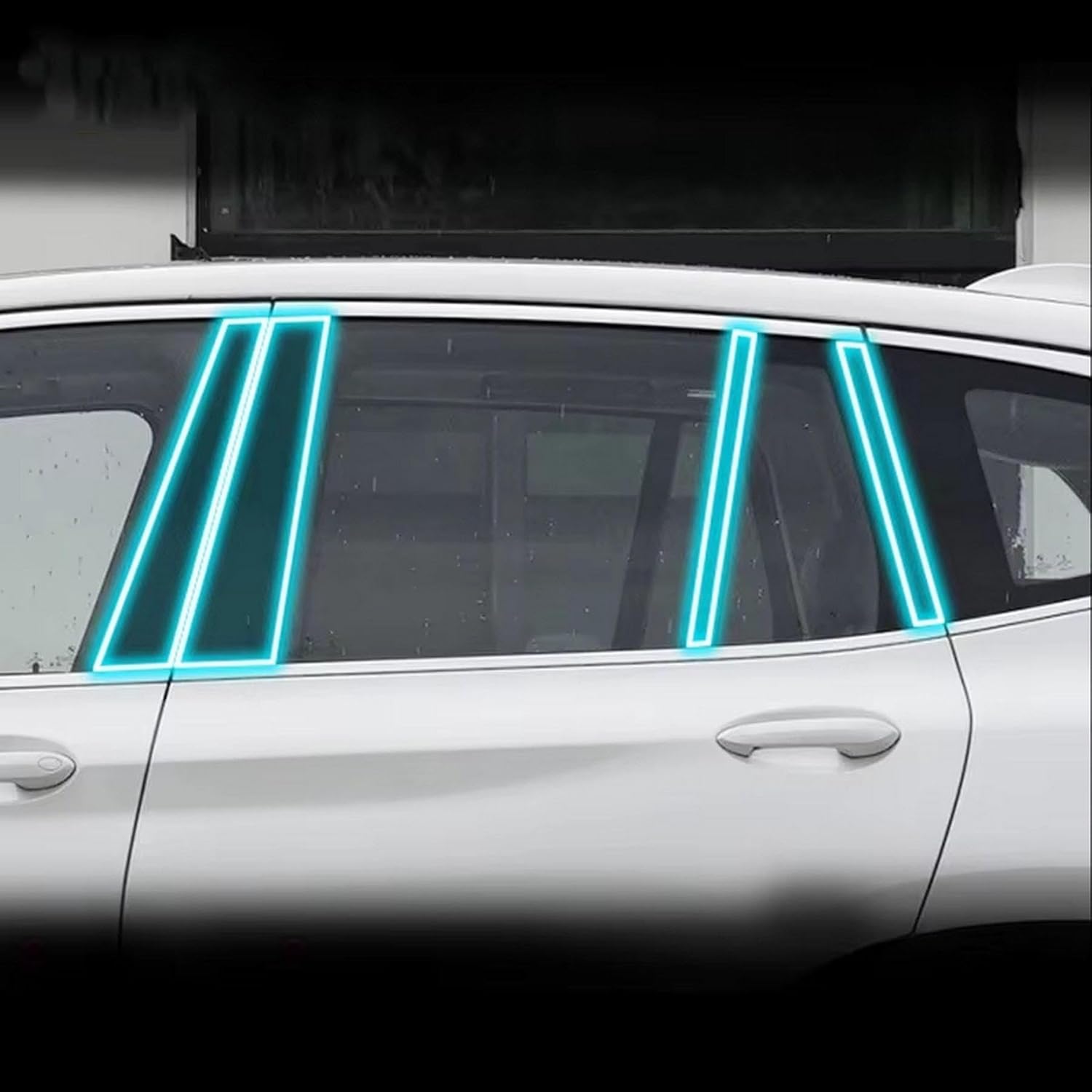 FCYADDQCar Exterior Car Window Pillar Anti-Scratch TPU Protective Film Anti-Scratch Repair Film Accessories,for BMW G08 ix3 2020-2023