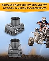 Vista 3 de OCPTY Kit de extremo superior de junta de pistón de cilindro 2002-2007 para Suzuki Eiger 400 King Quad 400 Junta de anillo de pistón de cilindro OE