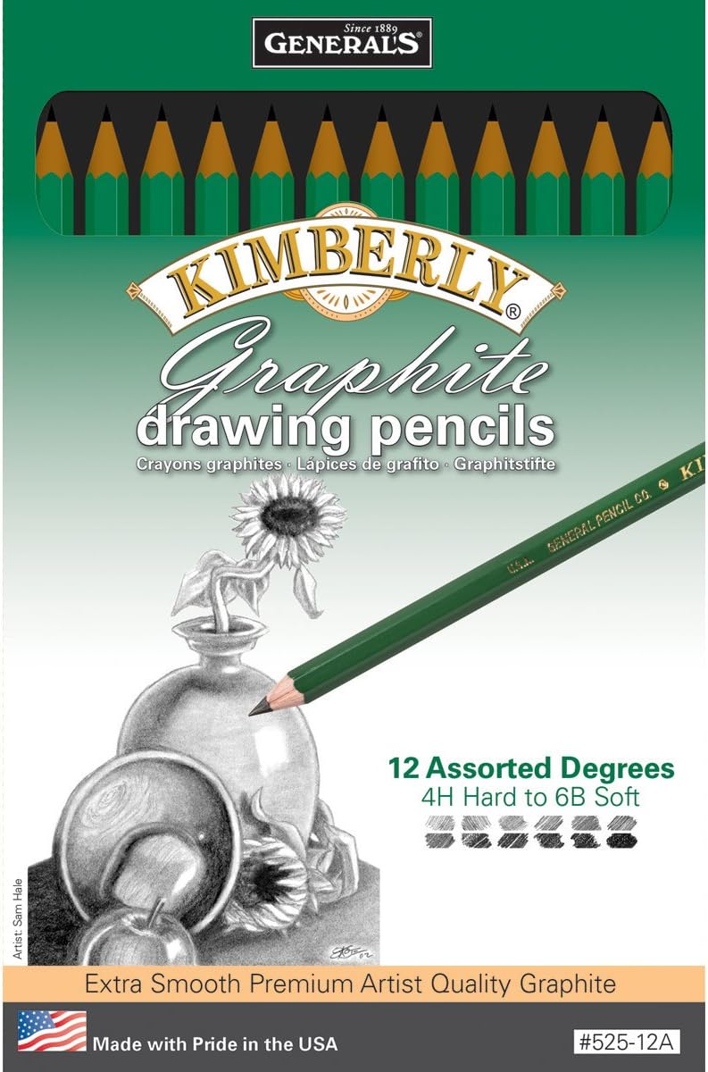 General Pencil 525-12A Graphite Drawing Pencils (12 Pack)