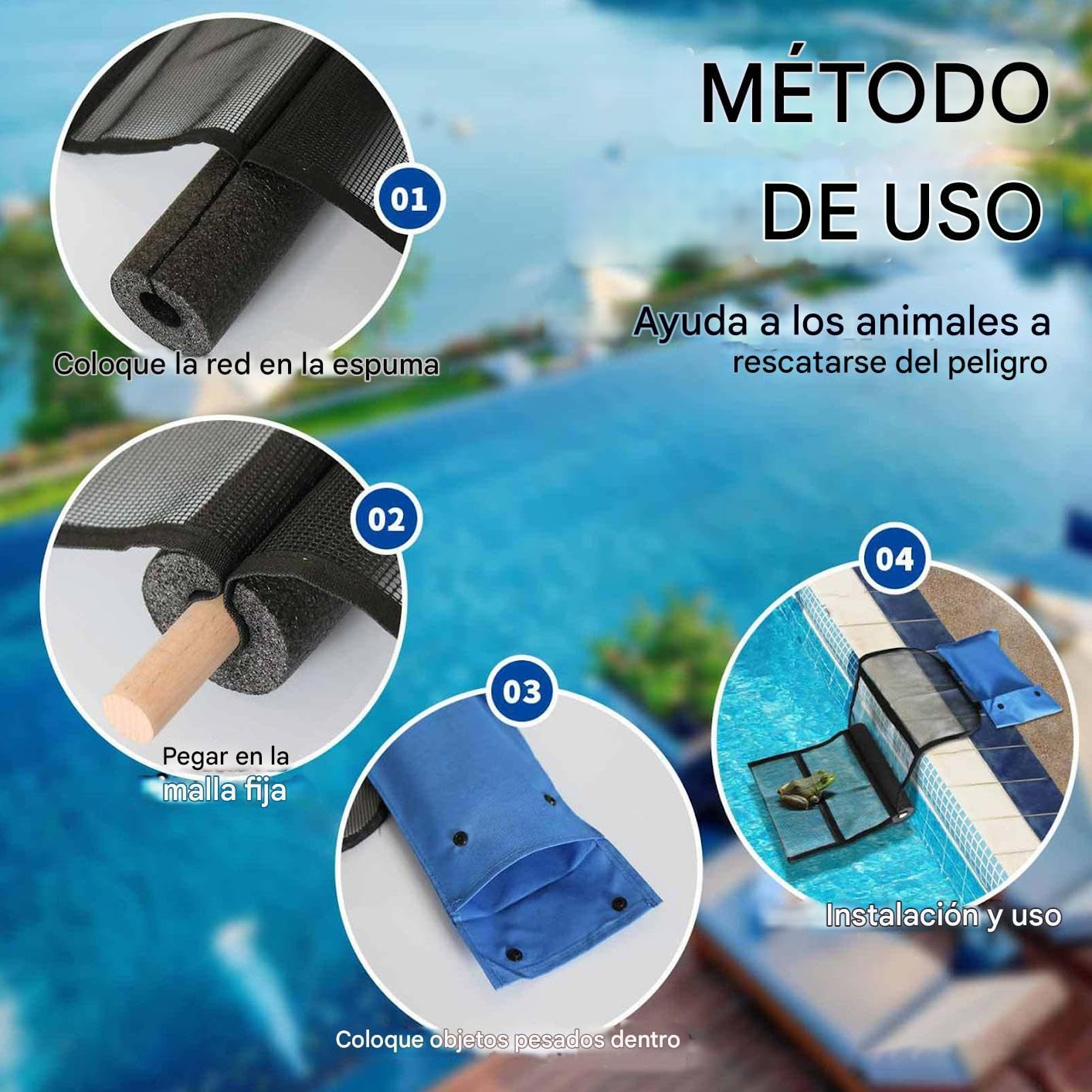 Bouée de sauvetage pour piscines pour animaux | Outil flottant pour sauvetage d'animaux en piscine - Accessoires sûrs multi-usages pour spas et sauvetage des lézards, oiseaux et canards