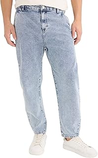 بنطلون جينز للرجال بقصة فضفاضة مريحة من مجموعة خاصة B8321AX من ديفاكتو