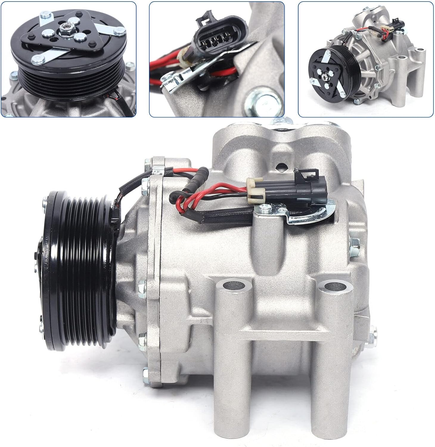 AC Compressor CO4910AC Fit for Buick Rainier for Chevrolet Trailblazer/Trailblazer EXT for for GMC Envoy/XL/XUV for Isuzu Ascender for Oldsmobile Bravada for Saab 9-7x 4.2L 2002-2009