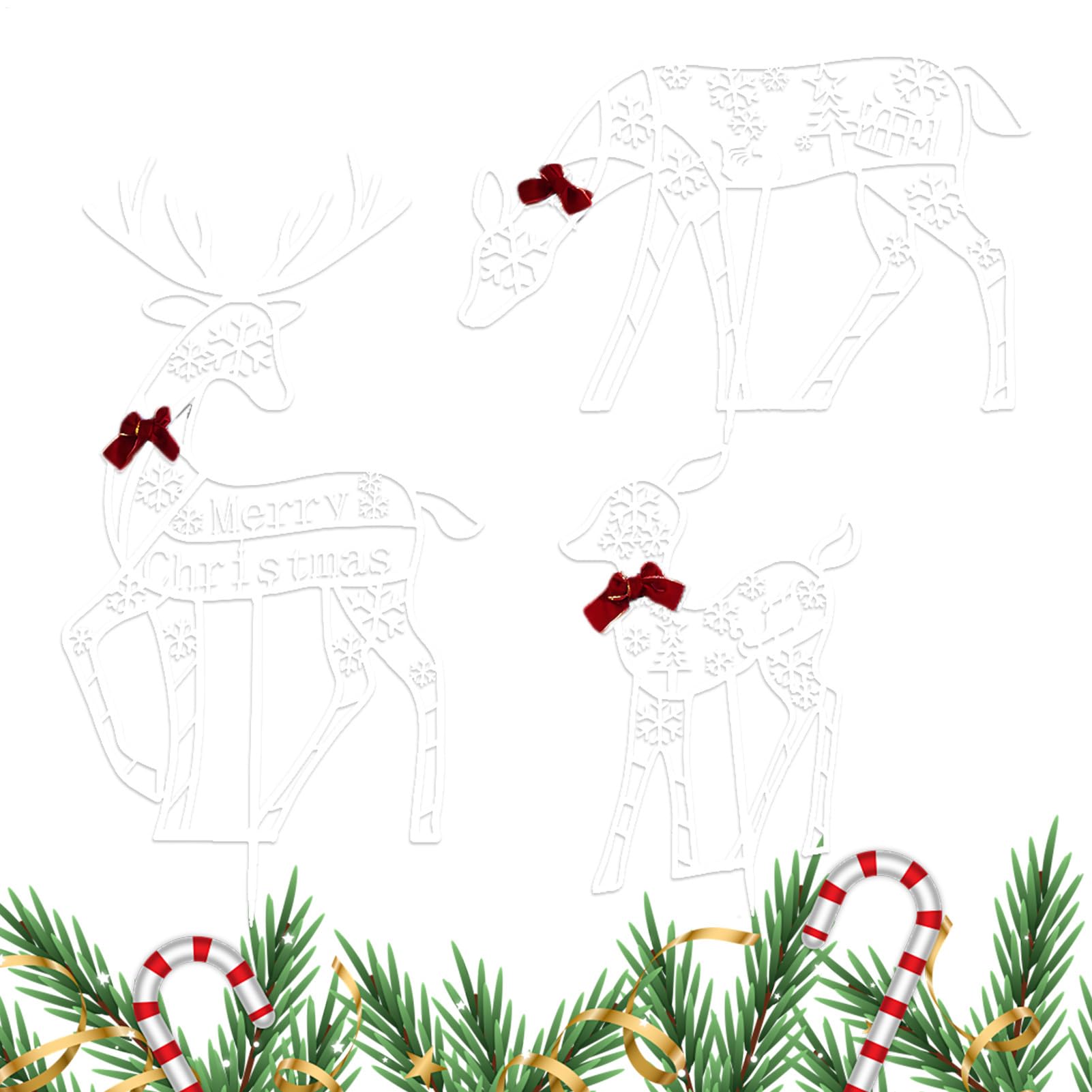 Familia De Navideños para Exteriores Decoraciones De Jardín para | Decoraciones Festivas De Jardín para Propietarios Planificadores de Jardín Delantero Porche Patio Césped