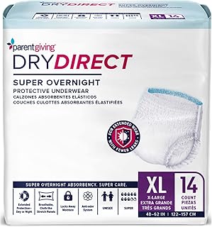 Dry Direct Super Overnight Underwear (XLarge - Case of 56) by Parentgiving