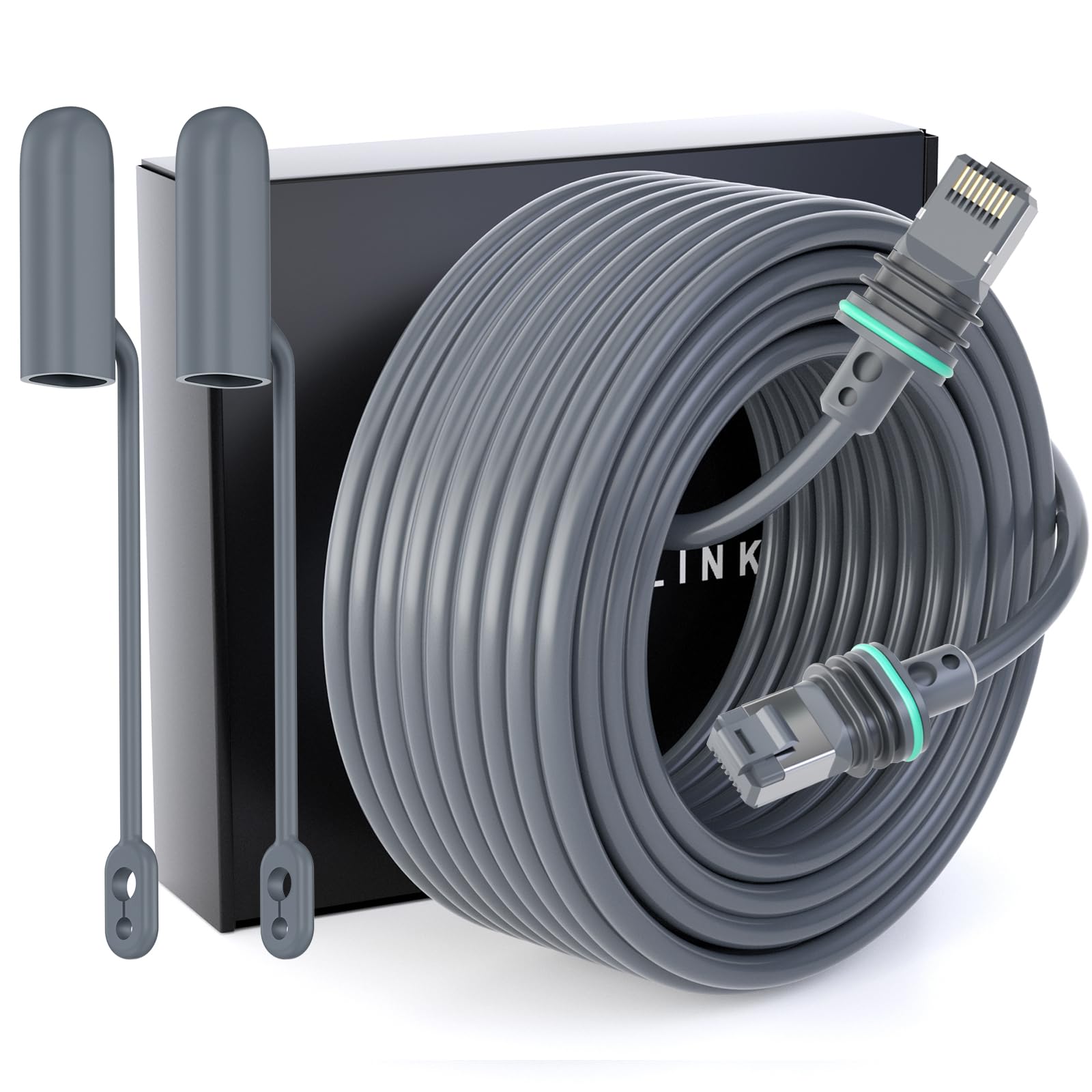 Frafode Standard Starlink Gen 3 Cable, 150FT/46M Satellite Replacement Standard V3 Cable for Starlink Rectangular Satellite Gen 3 Extension Starlink Accessories Waterproof - Gray