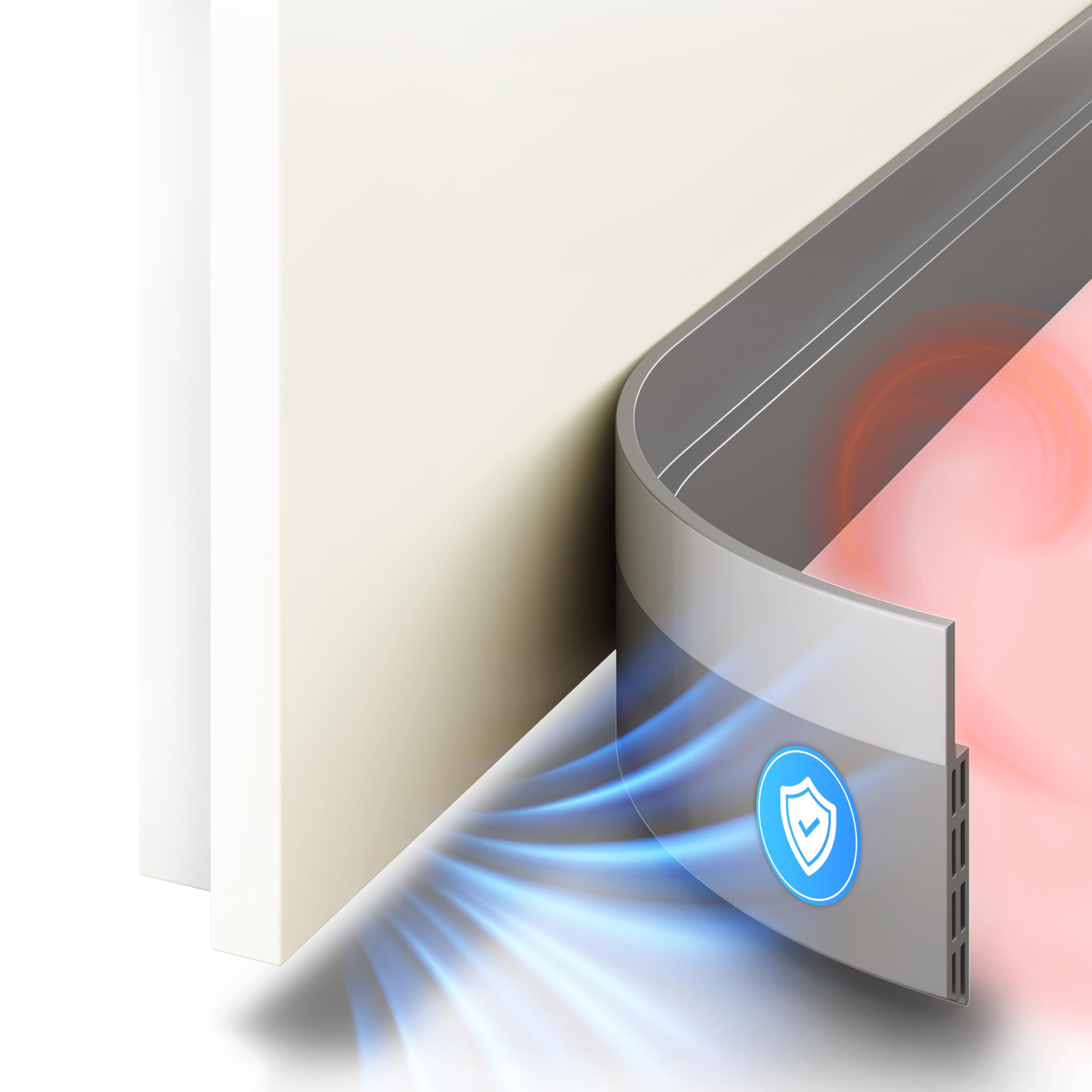 SilverRack Paraspifferi porta blindata Premium - Paraspifferi sottoporta - 1x1m Grigio - Paraspiffero Isolante dal Freddo Ideale per l'Isolamento Acustico - Paraspiffero per Porta d'Ingresso