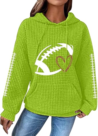 Lolvmvchi Prime The Day Deals Today 2025 Orange Sweatshirt Women Football Sweatshirts For Women Football Shirts For Women Subscriptions On My Account Game Day Sweatshirt Women Game Day Outfits