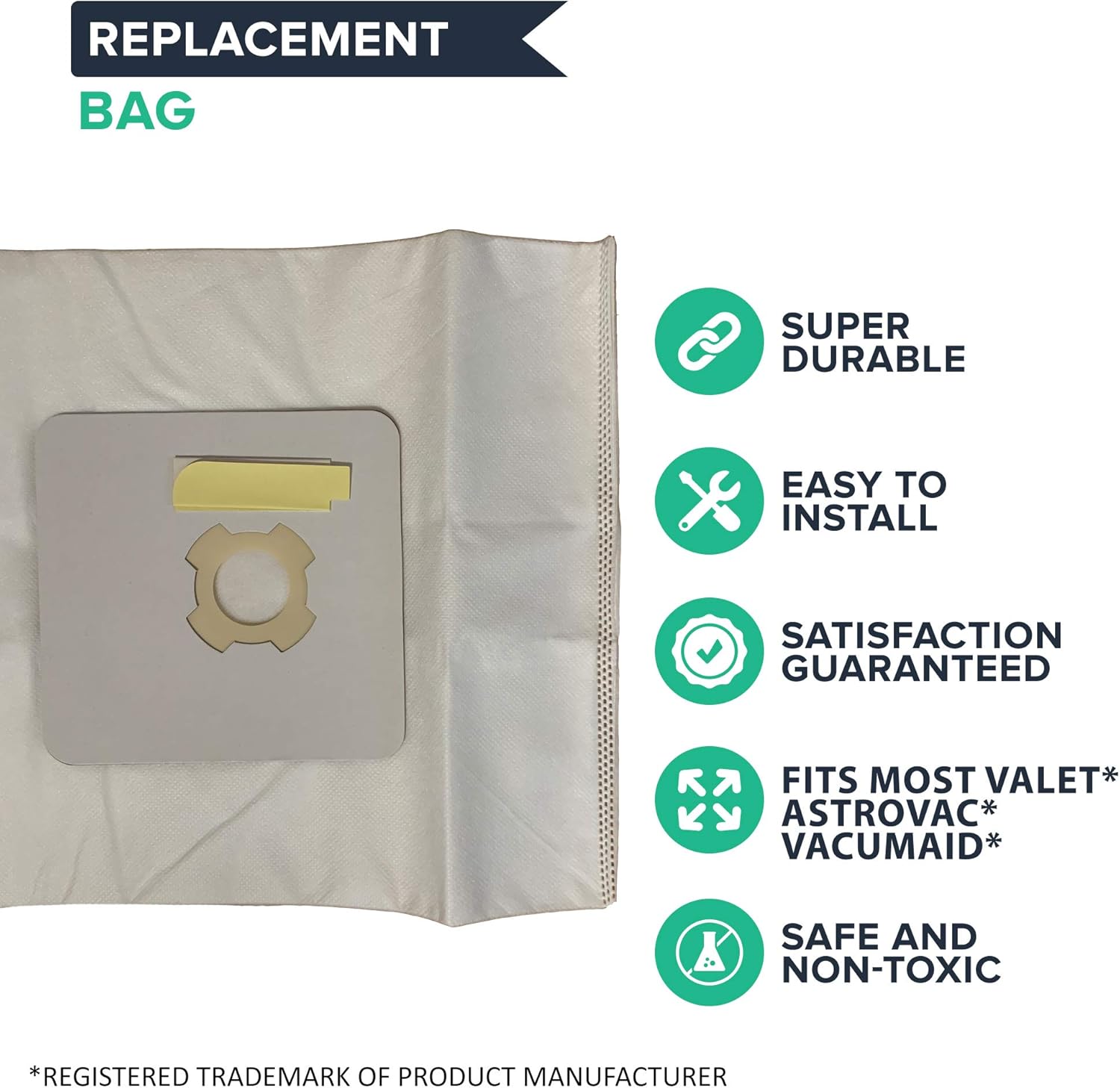 Think Crucial Replacements for AstroVac, Valet & VacuMaid Vacuums Part # HPB2HPK & HPB2H, Fits Models: H1P, P70, SR36, SR38, SR52H, ATQ300, GV30, GV50, GV30PRO & GV50PRO (6 Pack) : Home & Kitchen