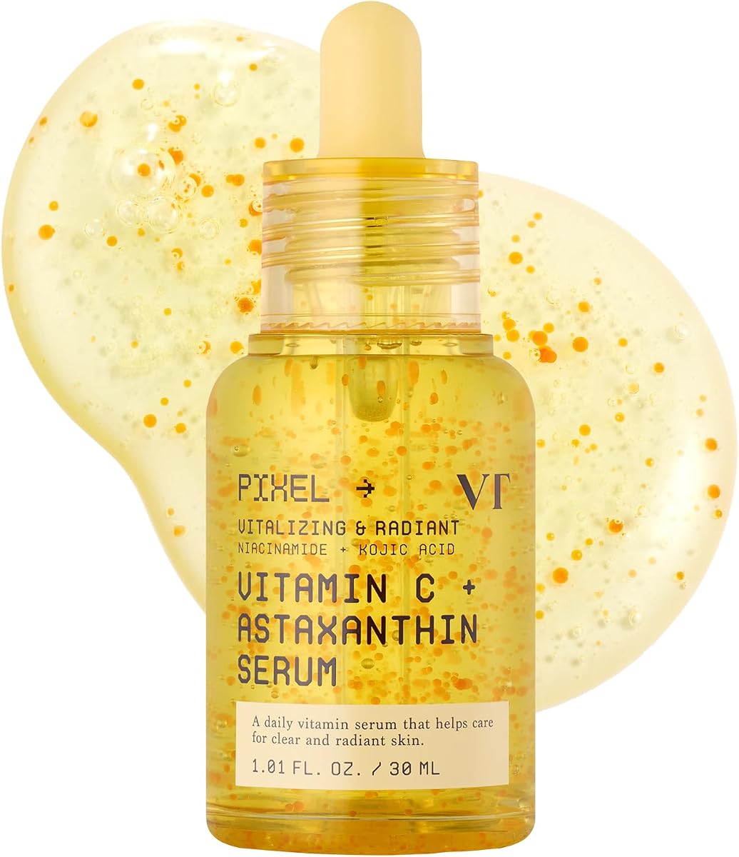 VT COSMETICS Vitamin C Astaxanthin Serum, Lightweight Glow Facial Serum for Radiant-Looking Skin, Even Skin Tone with Vitamin C, Astaxanthin, Niacinamide, Korean Skincare (1.01 fl oz / 30 mL)