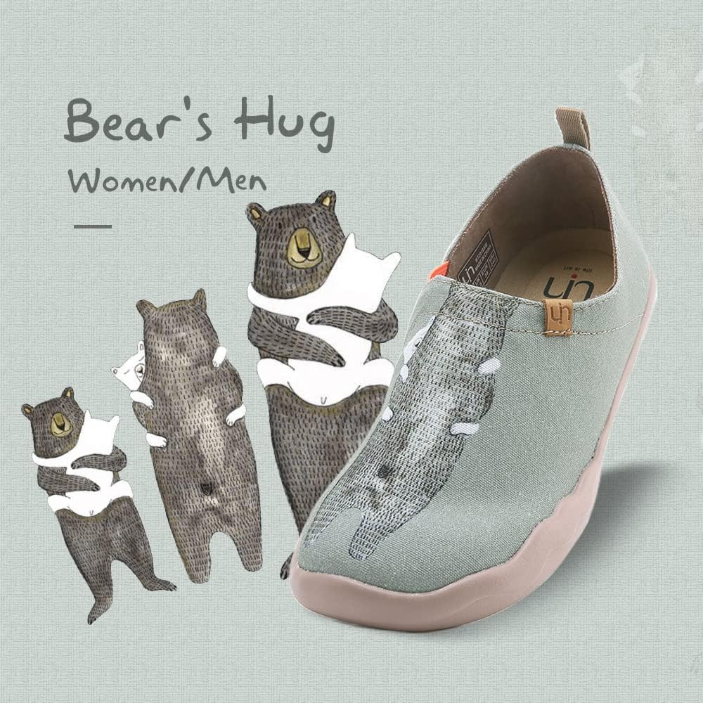 UIN Women's Slip On Sneakers Casual Loafers Knitted Art Painted Comfort Soft Walking Shoes 7 Multicolor