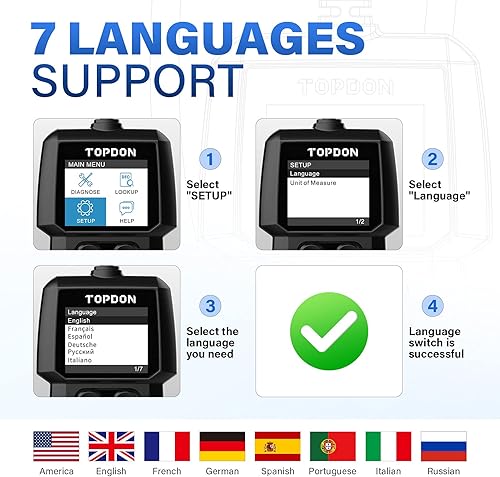 Miniatura 4 de TOPDON AL300, lector de código de escáner OBD2, herramienta de diagnóstico automático para automóvil con funciones OBD2 completas, lector de código