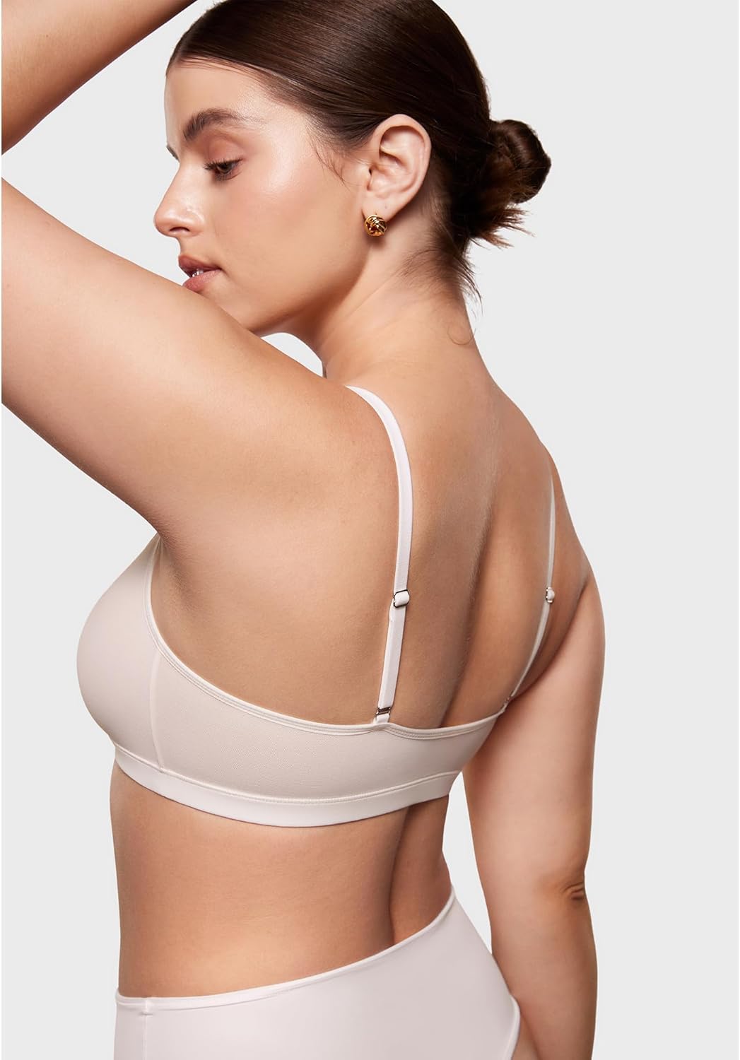 INLYRIC Women's Cosnufy Sheer Bralette - Cami Mesh Unlined No Padding See Through Wirefree Bralettes Pullover - Image 4