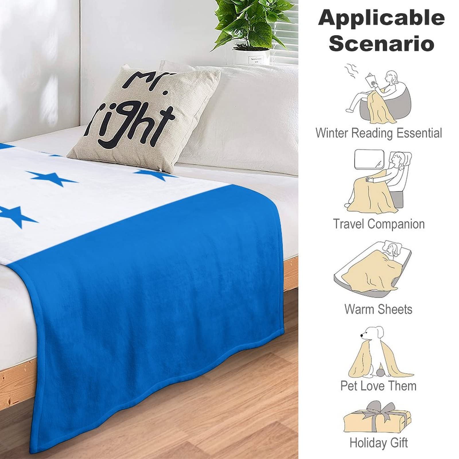 Schoßdecke Mit Honduras Flagge – Weiche Flanell-Thermodecke Für Sofa, Bett & Auto (verschiedene Größen)