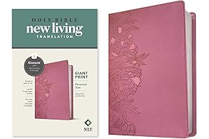 NLT Women's Personal Size Giant Print Bible - Filament Enabled, Leathery Pink