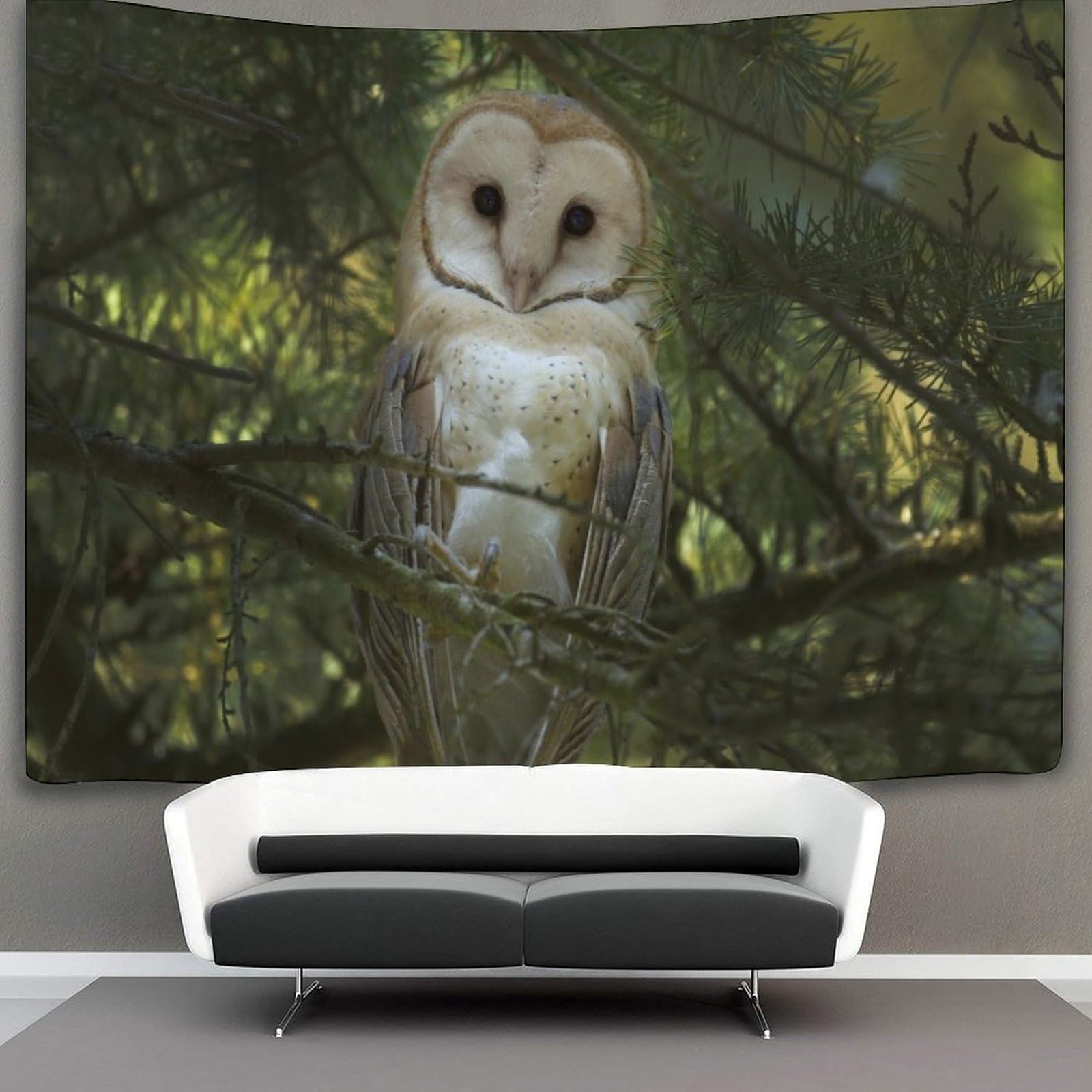 kaiyun Barn Owl Tapestry Wall Hanging,Animal for Bedroom Decor Birthday Party Celebration Or Garden Backdrop 130cmx150cm