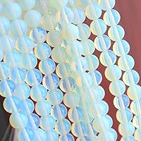 Vista 70 de MJDCB Natural Multicolor Volcanic Lava Stone Round Loose Stone Beads DIY for Jewelry Bracelet Making 15" (6mm, White)