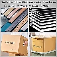 Vista 4 de coruscant Fine Point Permanent Markers Bulk, 18 Pack Quickly Drying, Waterproof, Smudge-proof, Fade Resistant Ink for Writing, Labeling on Plastic