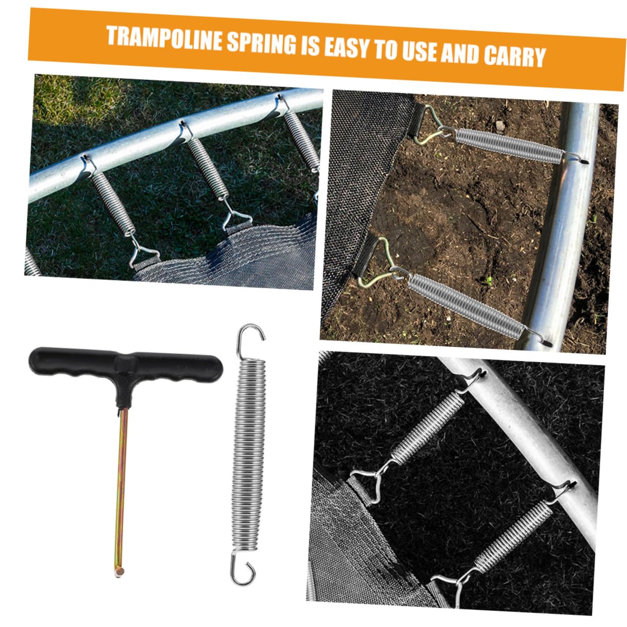 Ersatzfedern für Trampoline mit Schlepphaken Praktische Zugfedern als Trampolinzubehör Langlebig und Verschleißfest