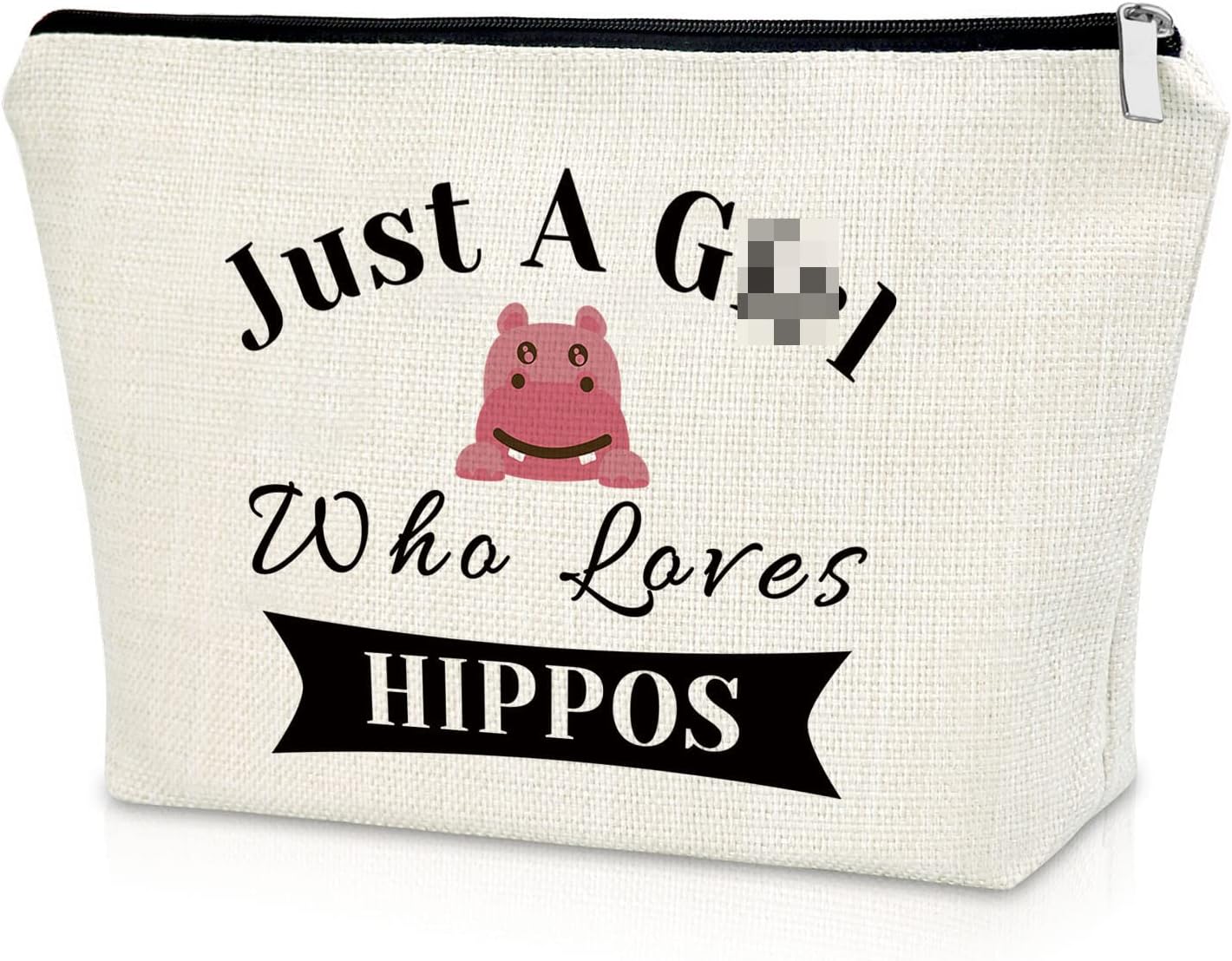Sazuwu Hippo Lover Gifts for Women Hippo Themed Gift Makeup Bag Birthday Gifts for Friend Female Sister Gifts form Sister Cosmetic Bag Graduation Christmas Gift for Her Cosmetic Travel Pouch