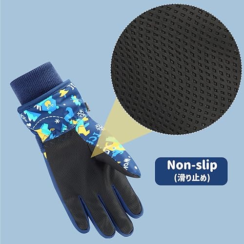 Miniatura 4 de Azarxis - Guantes de esquí para niños, de invierno, cálidos, impermeables para nieve, snowboard, trineo