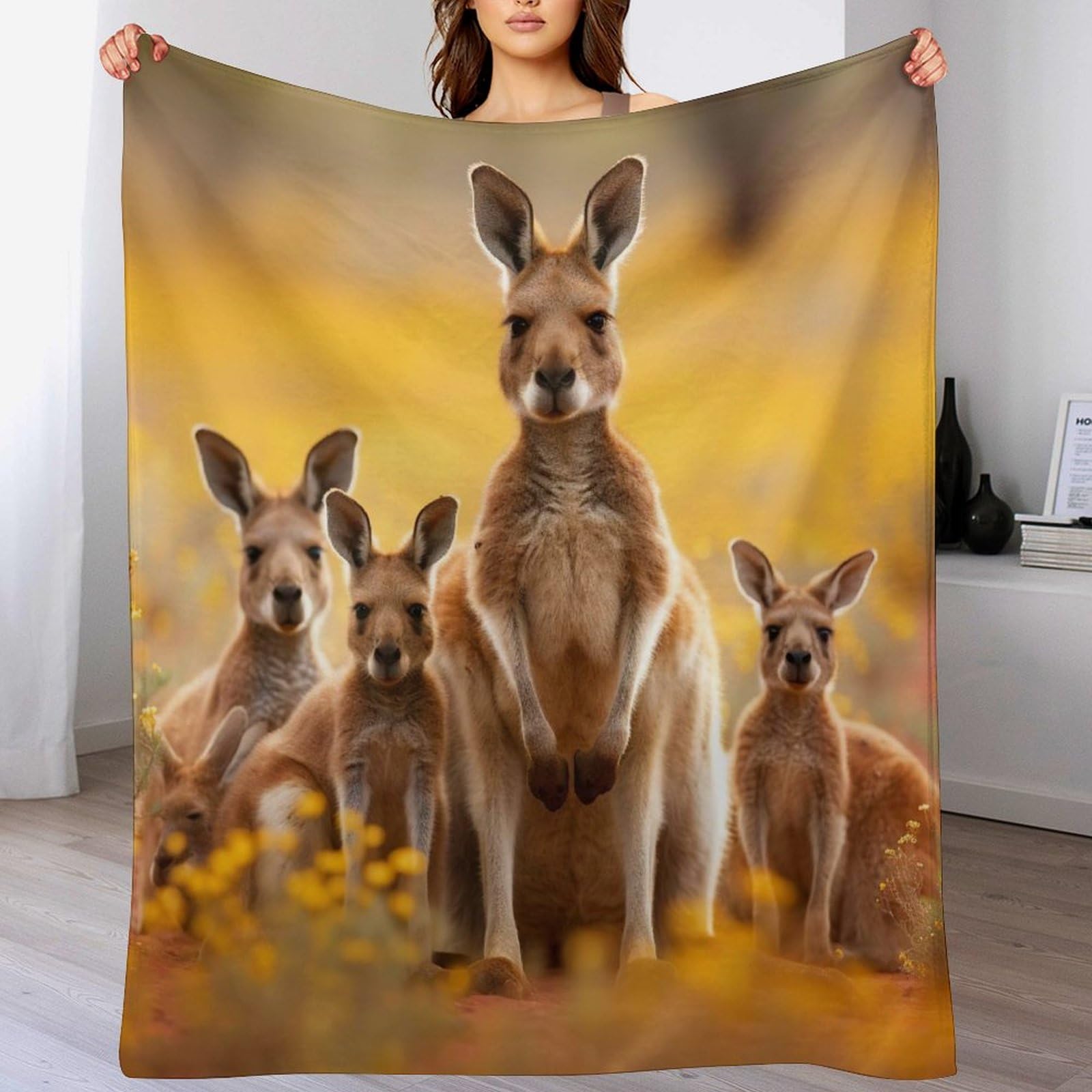 Couverture polaire kangourou chaude effet velours et facile a nettoyer