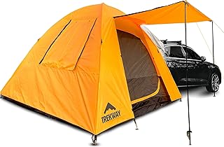 Trekway SUV Waterproof Instant Camping Tent w/Attachment | 9' x 9' | Sleeps Up to 7 People | 4Runner, Outback, Forester, R...