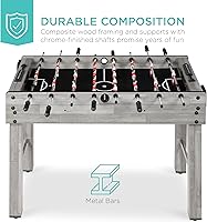 Vista 18 de Best Choice Products Mesa de futbolín de 48 pulgadas de tamaño competitivo para el hogar, sala de juegos con 2 bolas, 2 portavasos