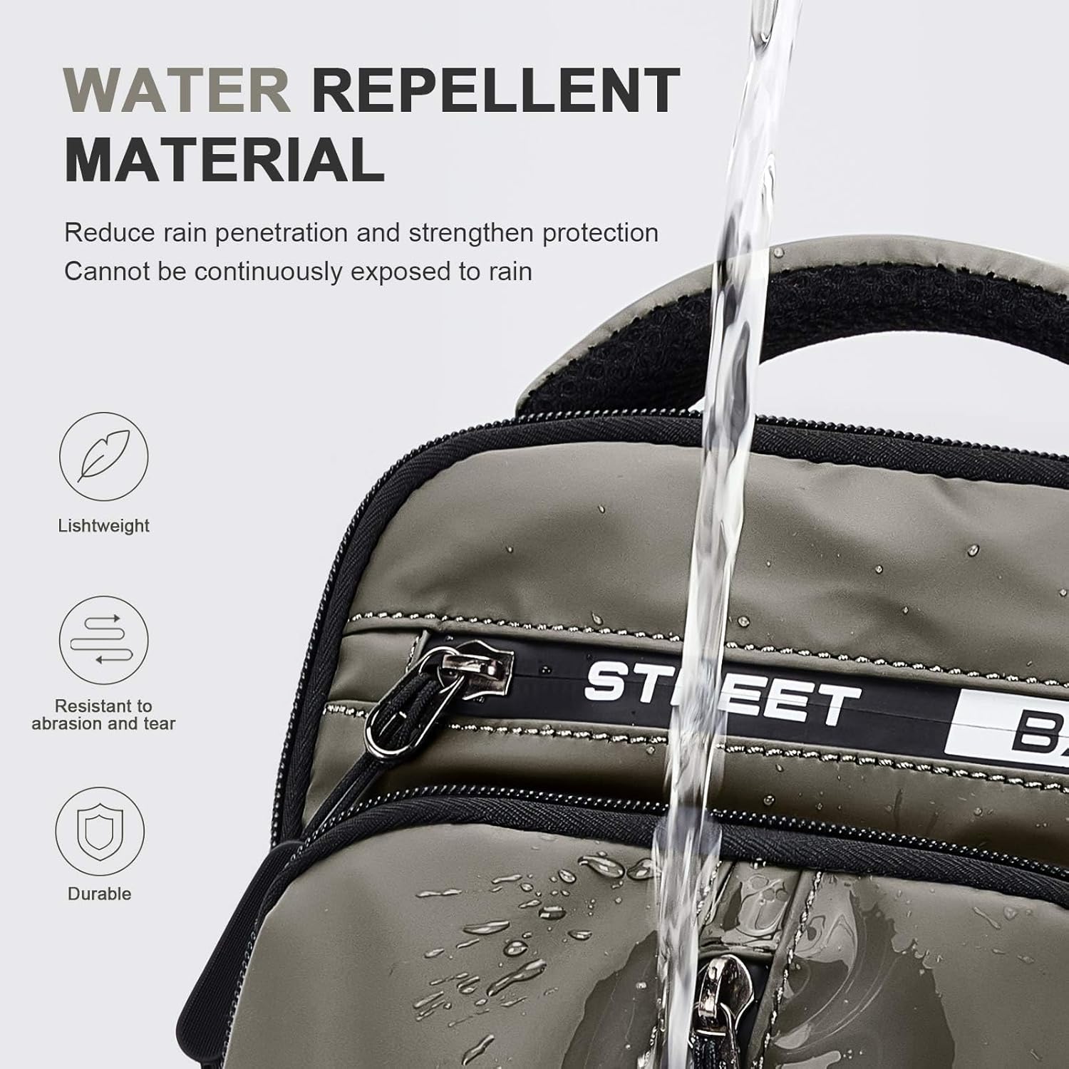 SEAFEW Mini Sling Bag for Men Women - Lightweight Crossbody Backpack, Multipurpose Shoulder Bag, Small Compact Chest Daypack for Travel Hiking Gym Sport Khaki - Image 4