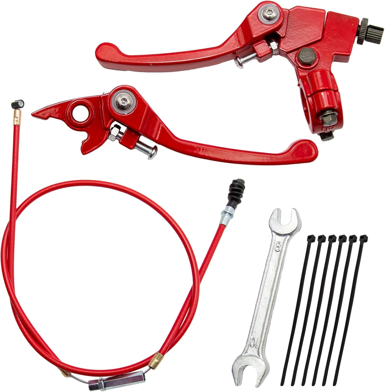 7/8 Folding Clutch Brake Lever Perch with Clutch Cable Replacement for 110/125/140/150cc SSR125 RFZ YZ Ruckus TaoTao DB17/27 Apollo DBX15/18/19 Z20 Xmotos Thumpstar Kayo Piranha Pit Dirt Bike (Black)