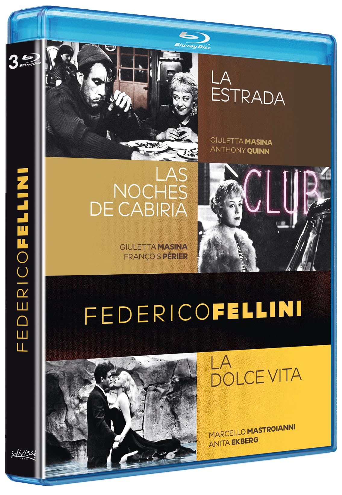 Regala el Pack Federico Fellini Blu-ray de 3 películas para los amantes de las grandes historias