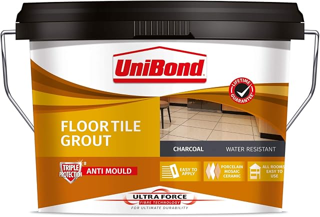 UniBond 2571712 Ultraforce Floor Grout, Charcoal , Black