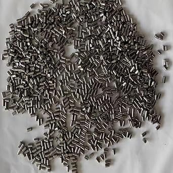 High Purity Iron Granules, Fe 99.9% 3 * 3mm, Electrolytic Iron Particle, Evaporation Pure Iron Metal Block for Scientific Research Experiment (100, Grams), Silver-White