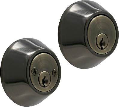 MiLocks Grade 3 Double Cylinder Deadbolt Commercial Industrial Duty Antique Brass