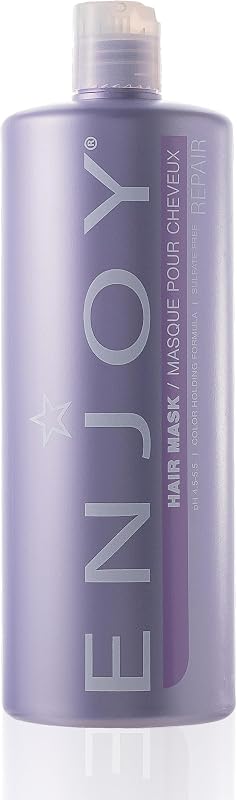 Enjoy Hair Mask – Tratamiento intensivo de acondicionamiento profundo para cabello seco y rebelde – Reparación suavizante e hidratante con queratina y proteína de guisante – Fórmula sin peso - 33.8 Fl Oz