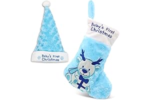 Babys First Christmas Stocking 2023 Boy: Plushible's Christmas Stocking for Child's First...