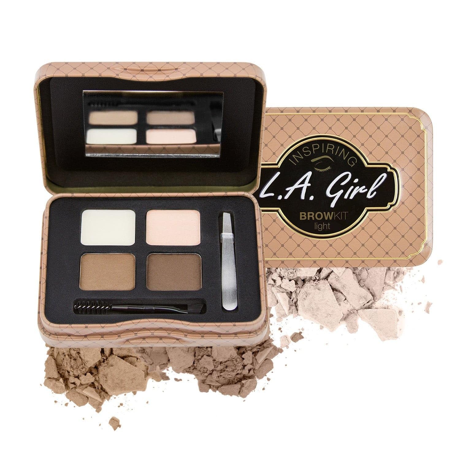 L.A. Girl Inspiring Brow Kit, Light and Bright GES341 Light and Bright 3 Ounce (Pack of 1)