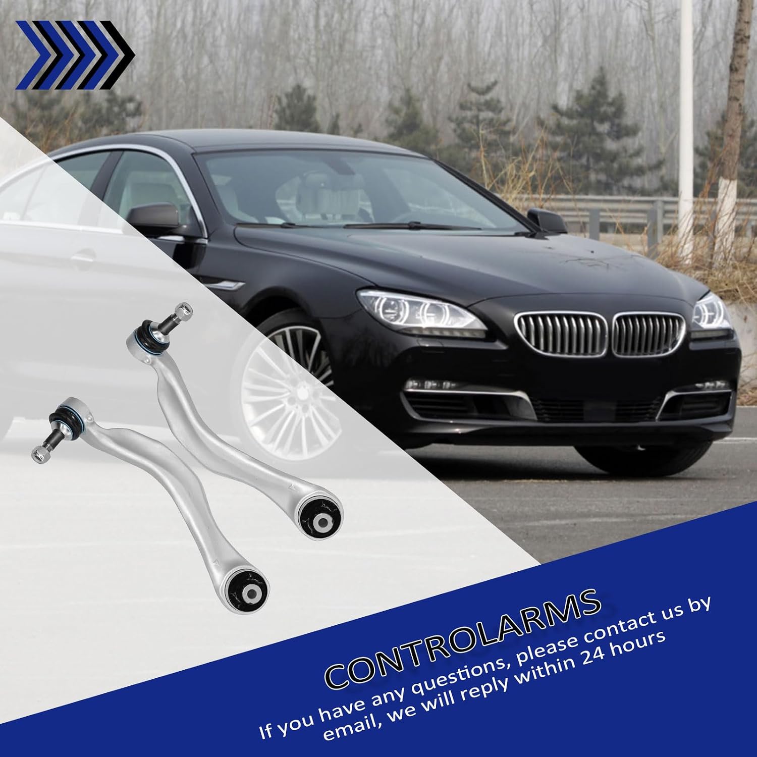 Front Lower Forward Suspension Control Arm and Ball Joint Assembly Compatible with 2011-2016 BMW 528I 535D 535I 550I 640I 650I Active Hybrid5