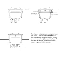 Vista 4 de Impermeable 4Pin Remolque Power Jack Interruptor Reemplazo para LCI Lippert Recpro F2C Atwood
